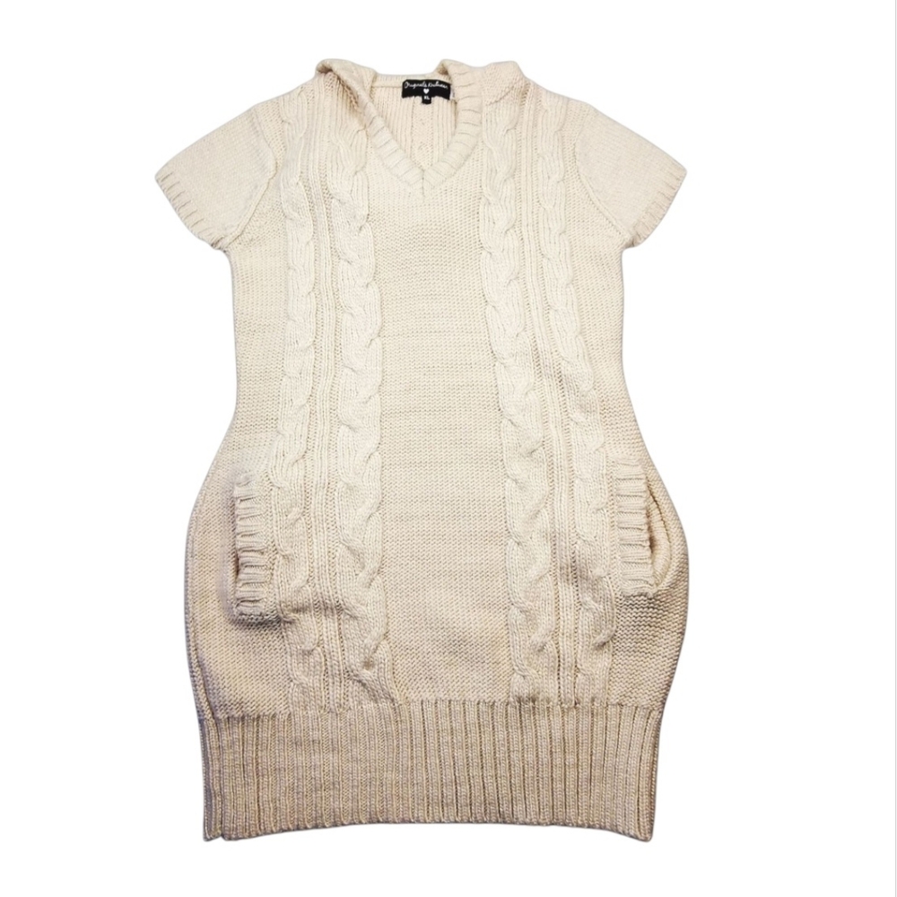 Women's Cream Sweater Dress